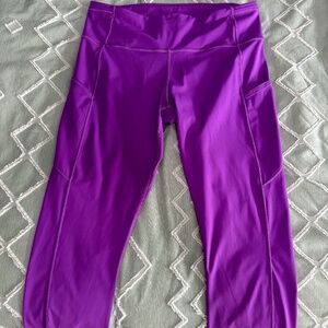 Lululemon Fast and Free High Rise Crop 23" with pockets!